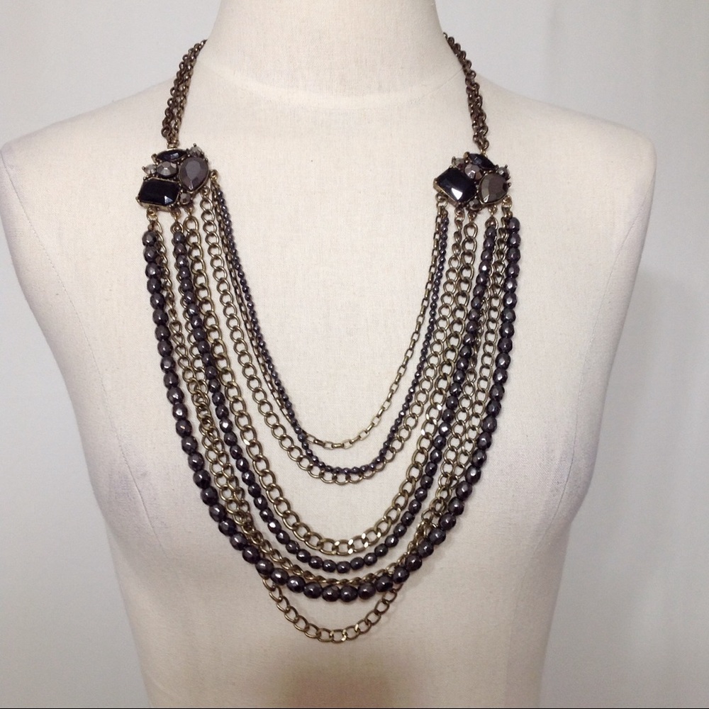 Chain and Bead Necklace
